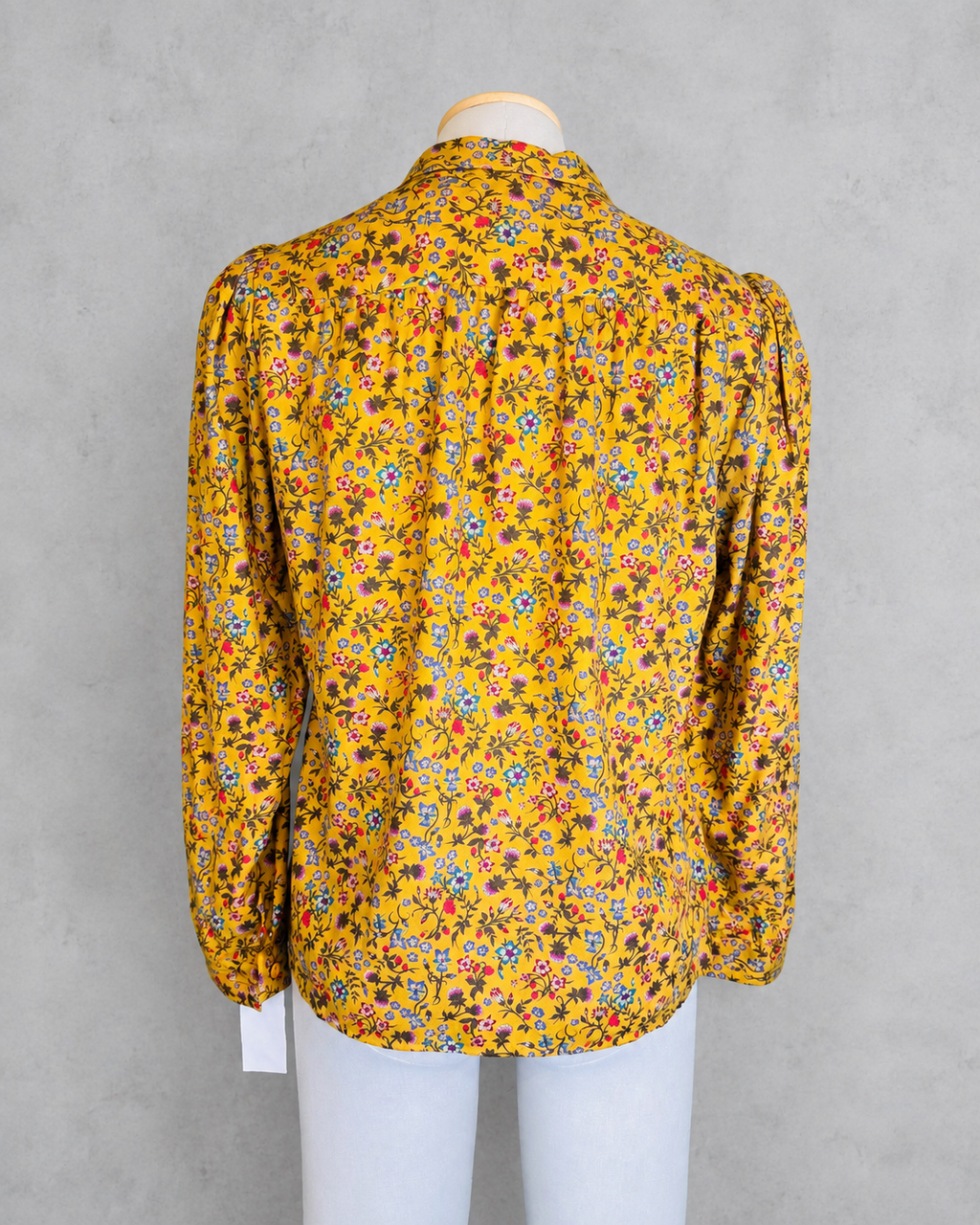 Chemise vintage flanelle coton liberty jaune