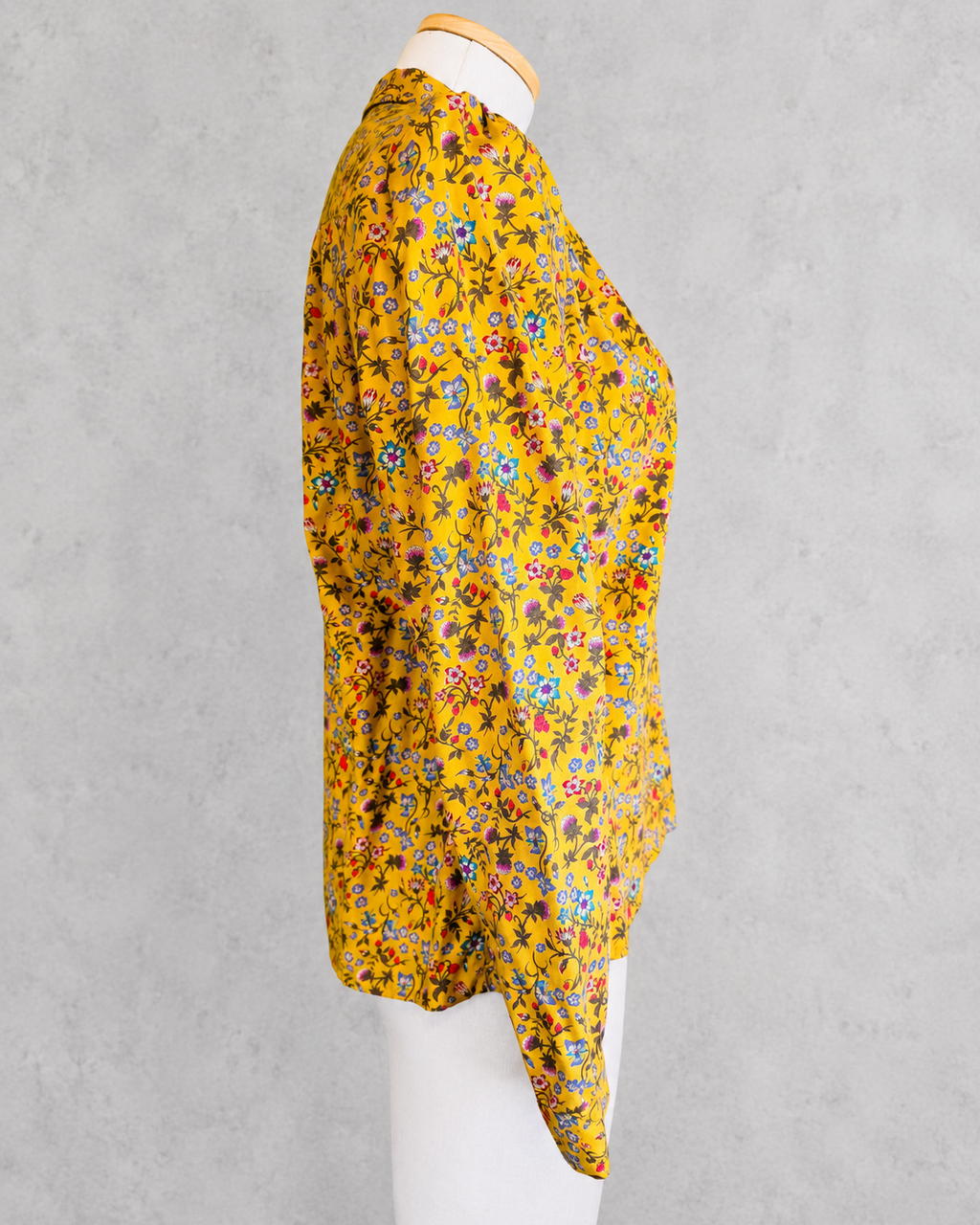 Chemise vintage flanelle coton liberty jaune
