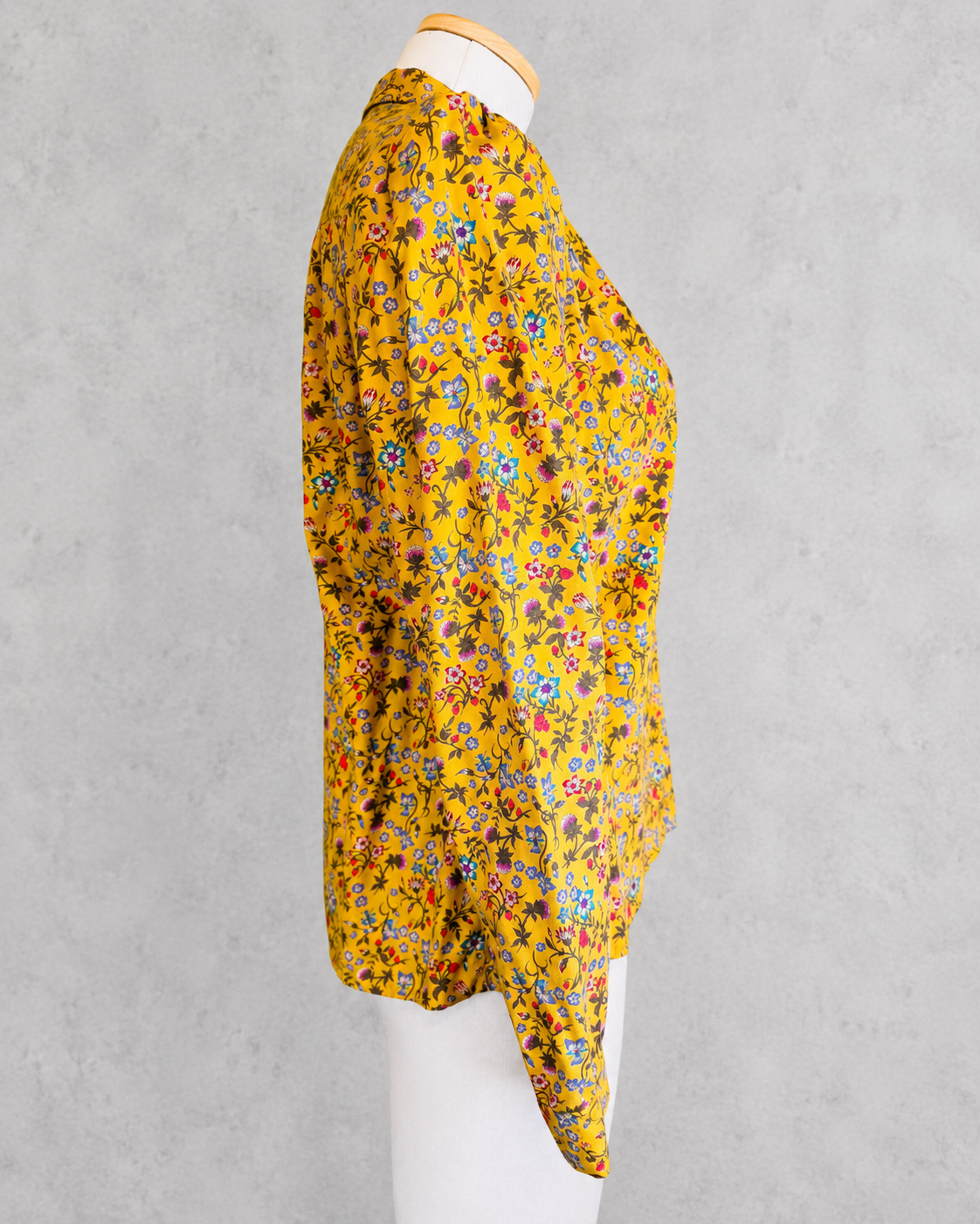 Chemise vintage flanelle coton liberty jaune